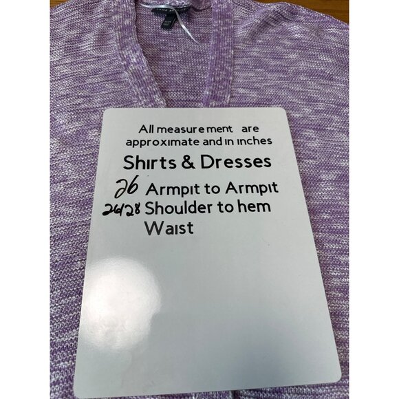 Lane Bryant Purple & White Open Front Cardigan With Button Detail Size 22/24 - Picture 9 of 9